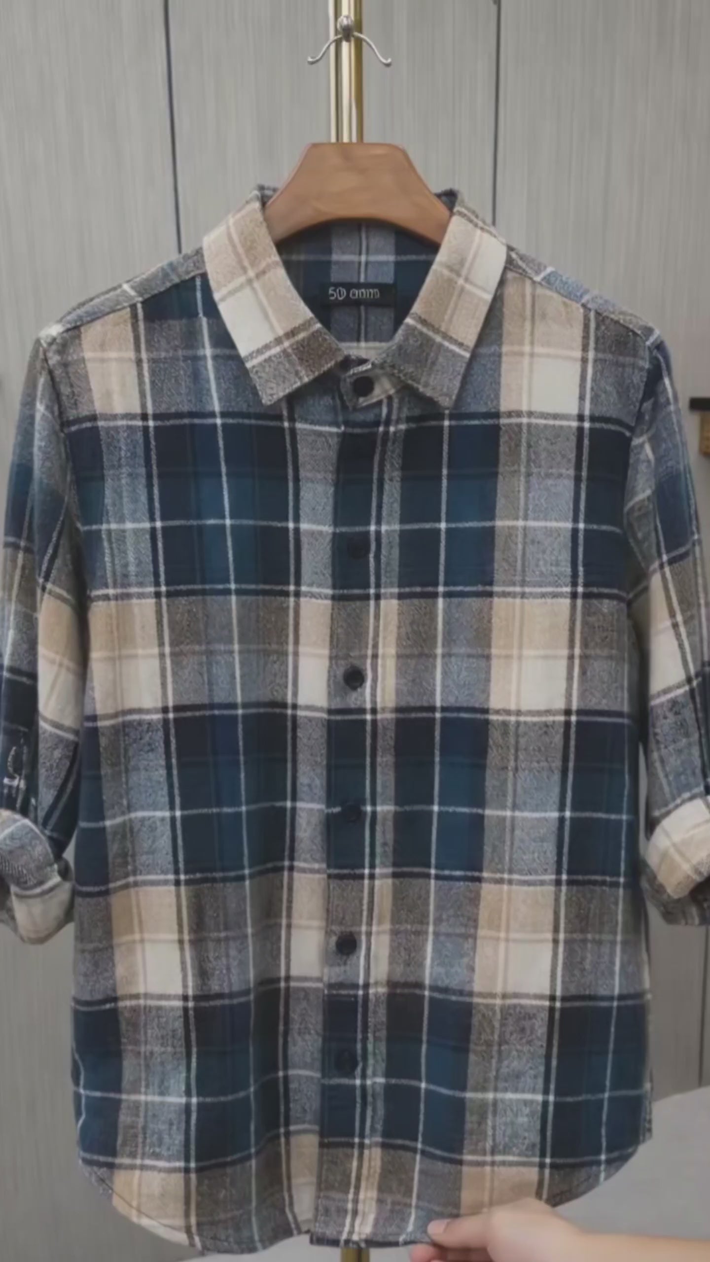 Men’s Premium Blue Checkered Casual Shirt | Soft Cotton Stylish Flannel | Regular Fit Trendy Wear