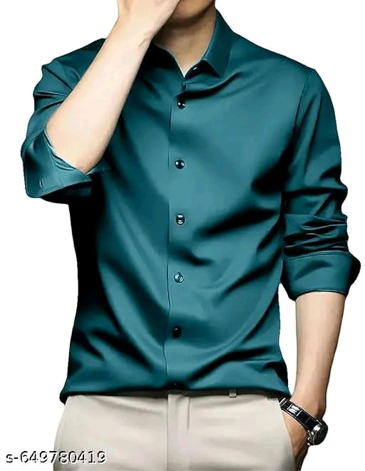 Men's Premium Satin Full Sleeve Shirt - Partywear & Casual Shine