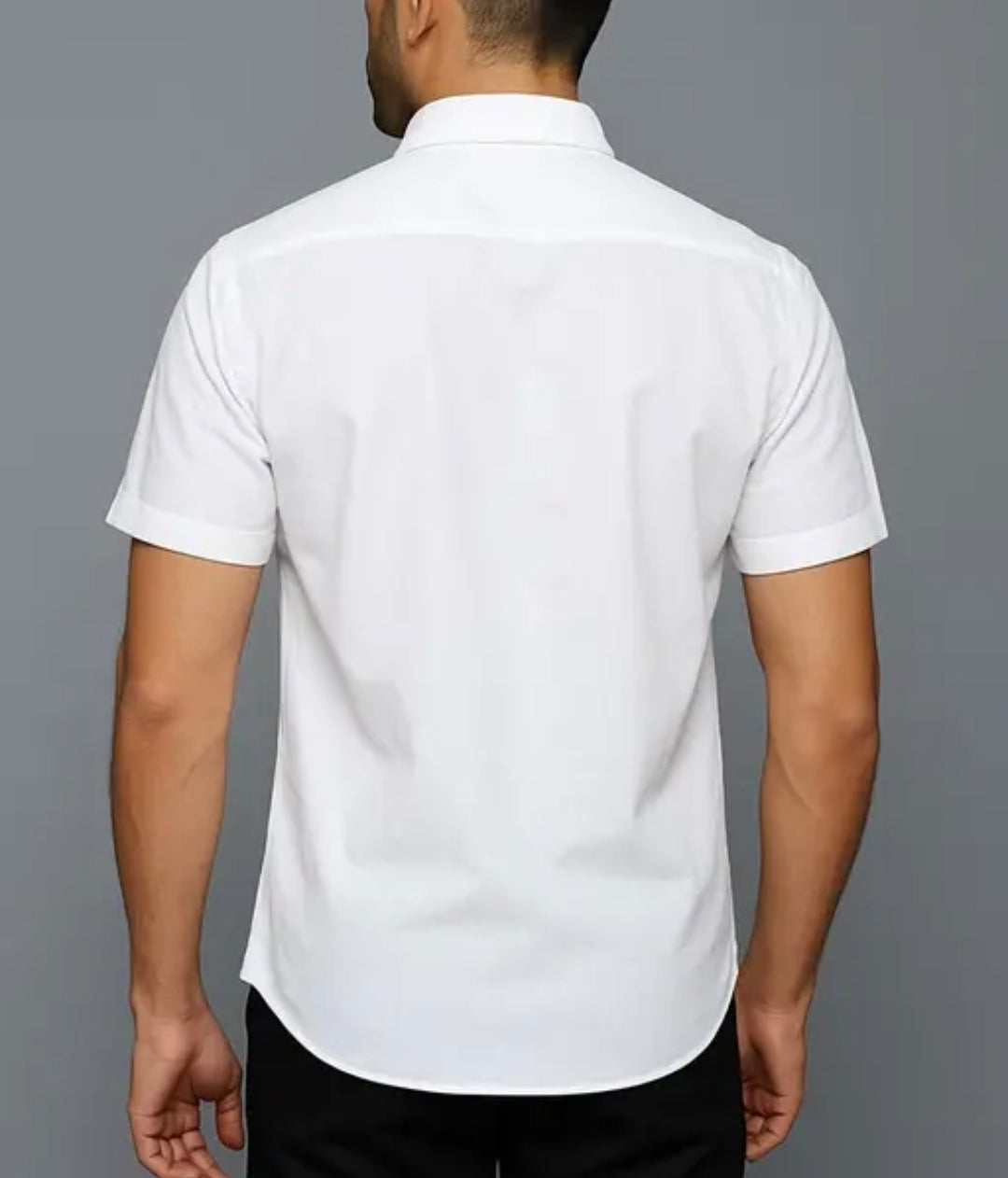 Men's Premium White Khadi Shirt | Soft & Breathable Cotton Fabric | Short Sleeve Regular Fit Office Wear & Casual Look