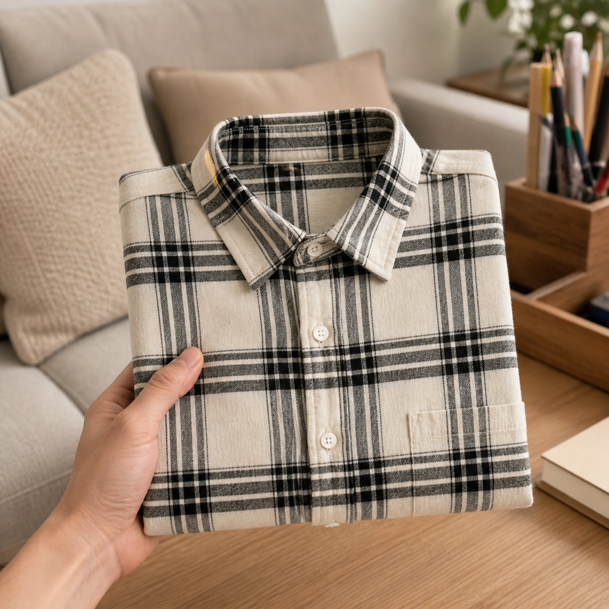 Men’s Slim Fit Checked Shirt | Modern Fit Comfortable Plaid Shirt for Men | Full Sleeve Casual Shirt