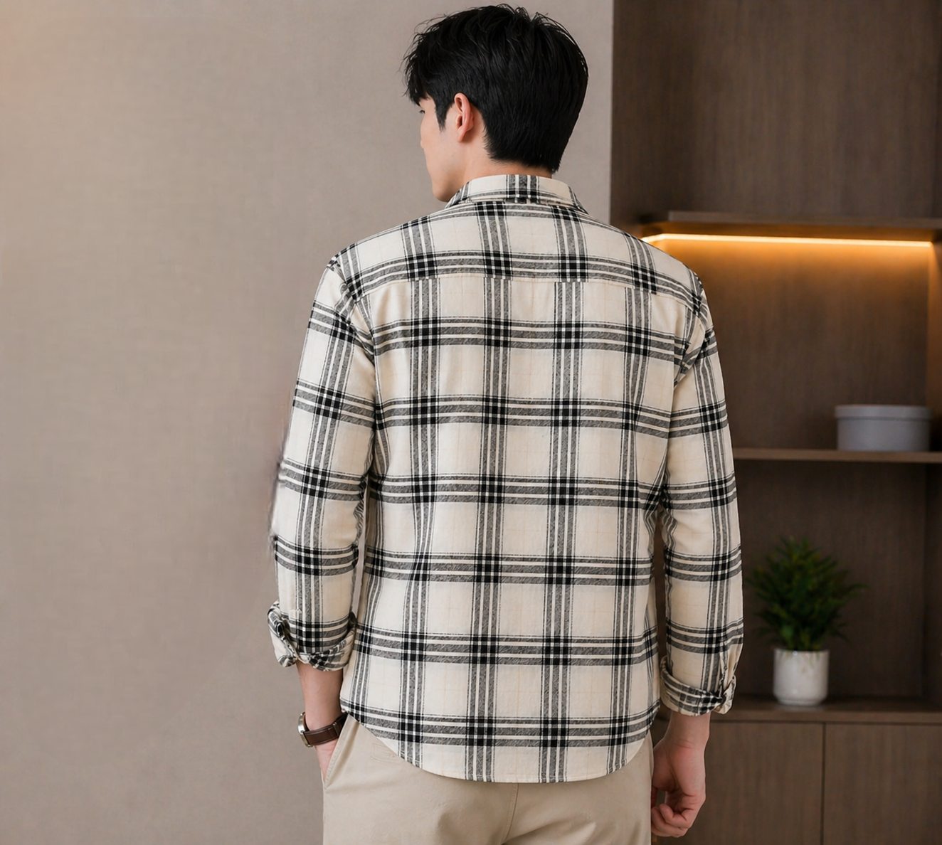 Men’s Slim Fit Checked Shirt | Modern Fit Comfortable Plaid Shirt for Men | Full Sleeve Casual Shirt